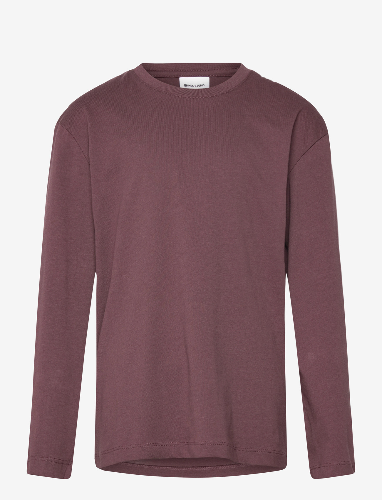 Enkel Studio - Basic o-neck tee L/S - langärmelig - berry red - 0