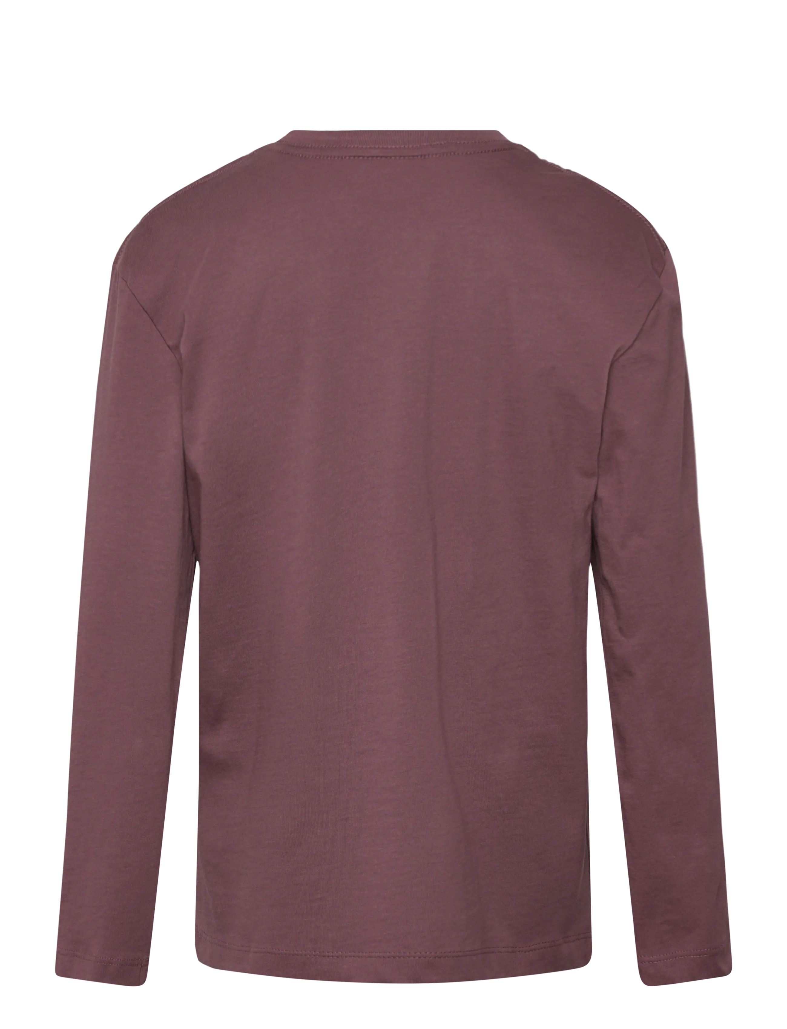 Enkel Studio - Basic o-neck tee L/S - langærmede t-shirts - berry red - 1