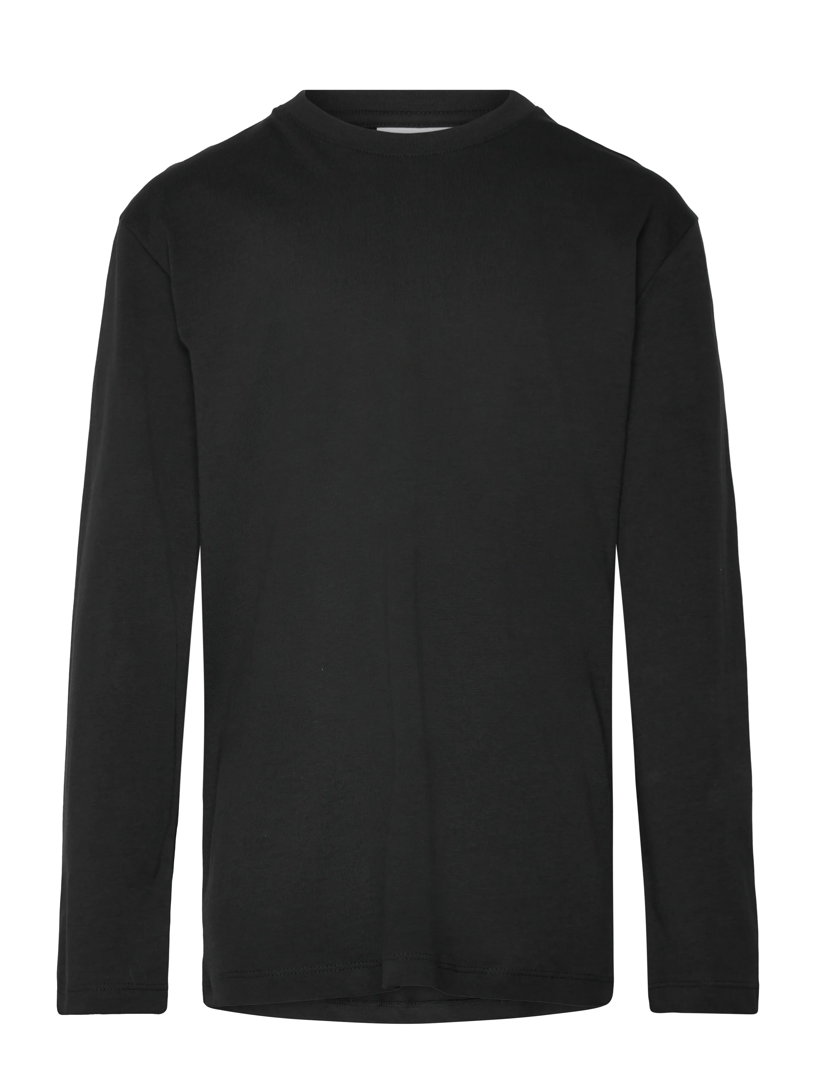 Enkel Studio Basic o-neck tee L/S - Kläder - BLACK / black
