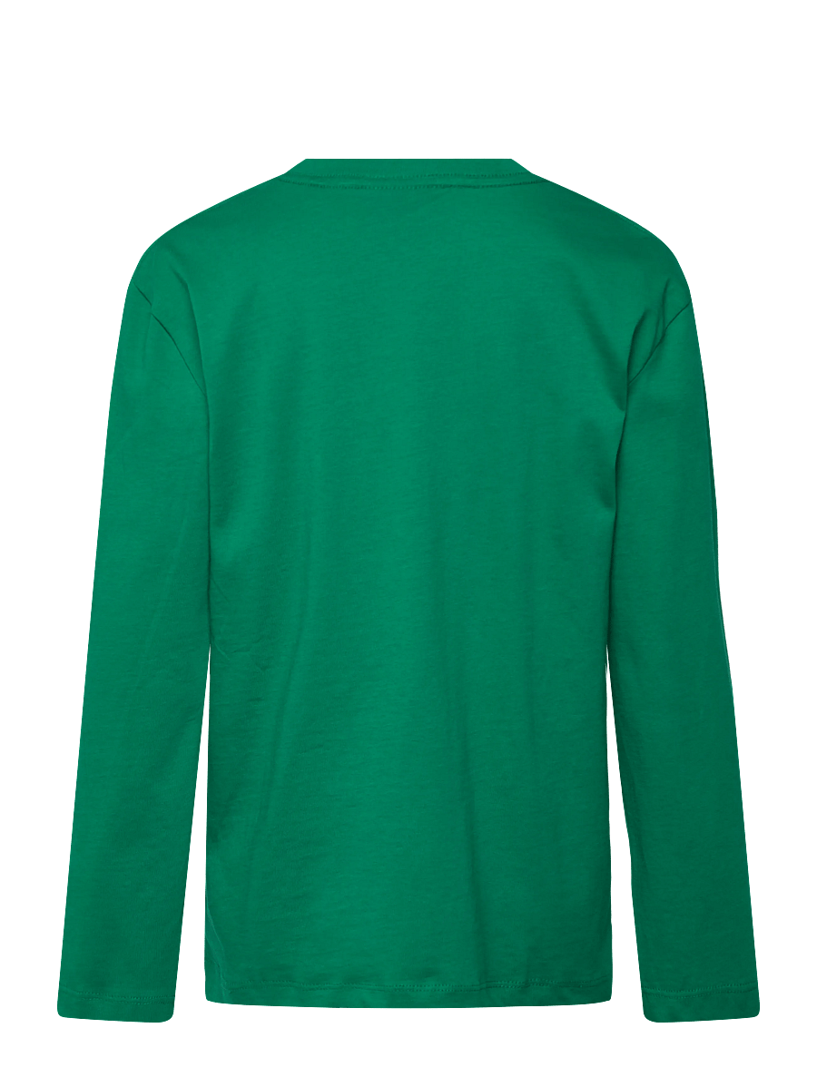 Enkel Studio - Basic o-neck tee L/S - långärmade t-shirts - bright green - 1