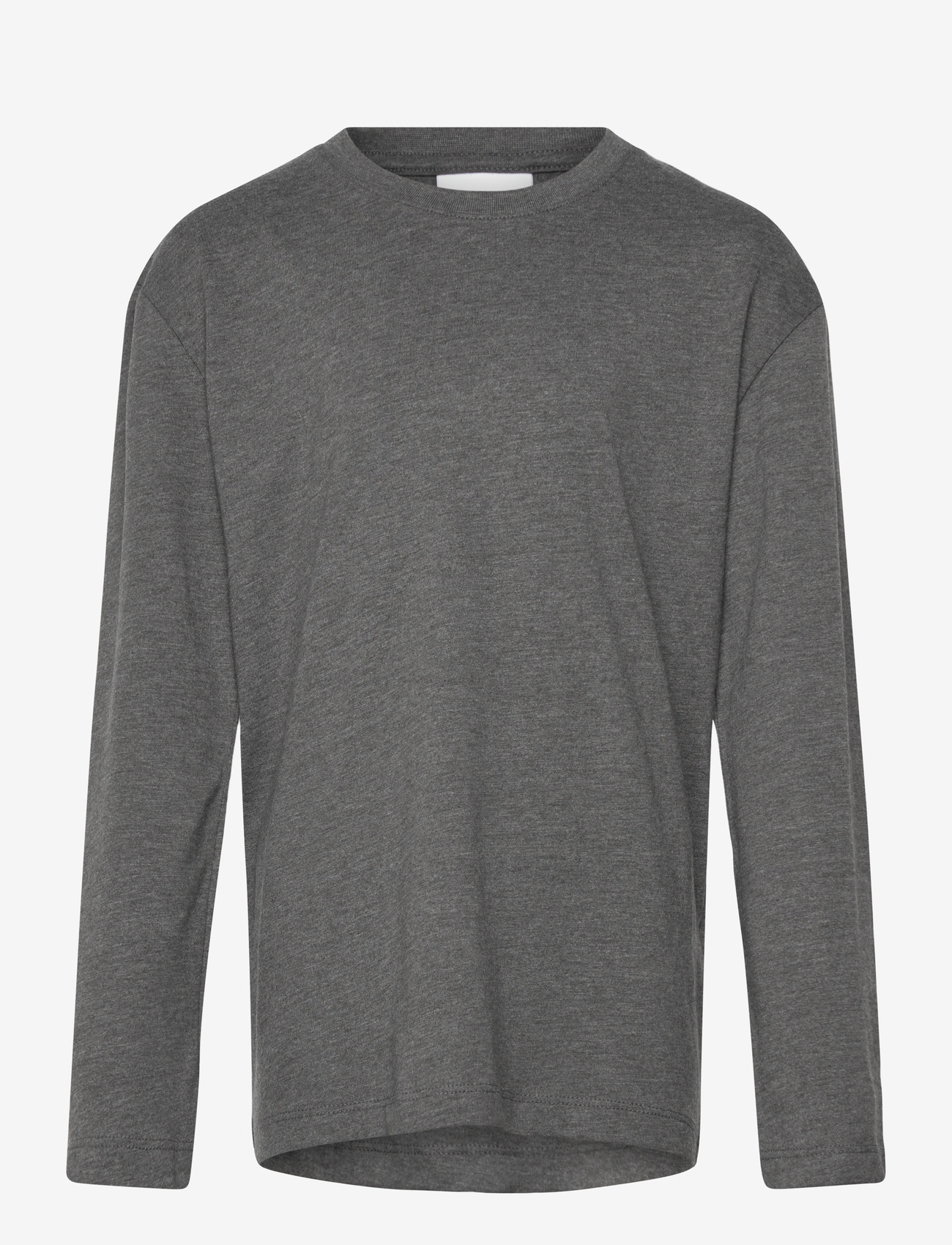 Enkel Studio - Basic o-neck tee L/S - langærmede t-shirts - dk grey - 0