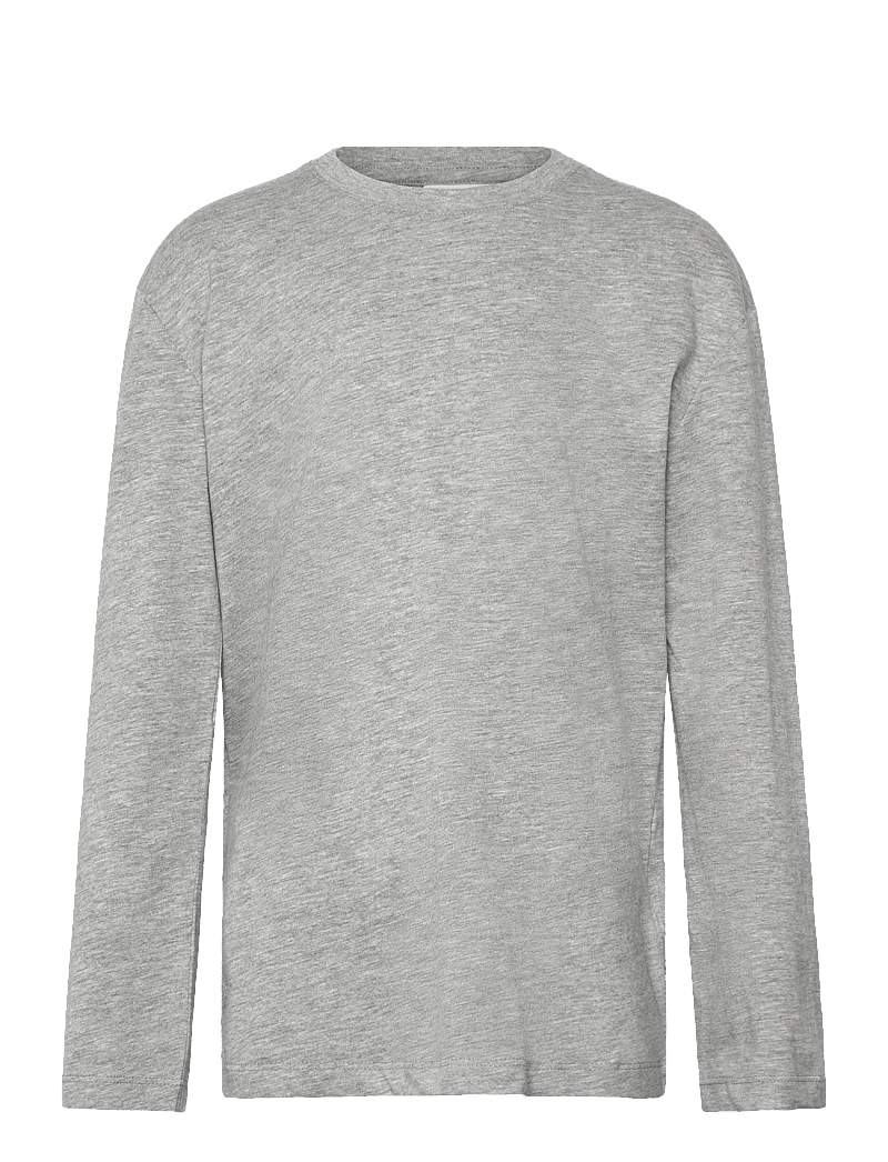 Enkel Studio - Basic o-neck tee L/S - langärmelig - grey mel - 0