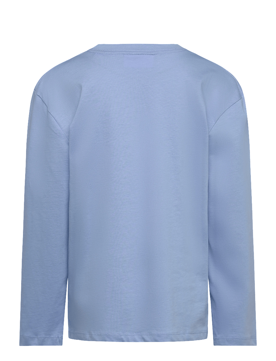 Enkel Studio - Basic o-neck tee L/S - långärmade t-shirts - lt blue - 1