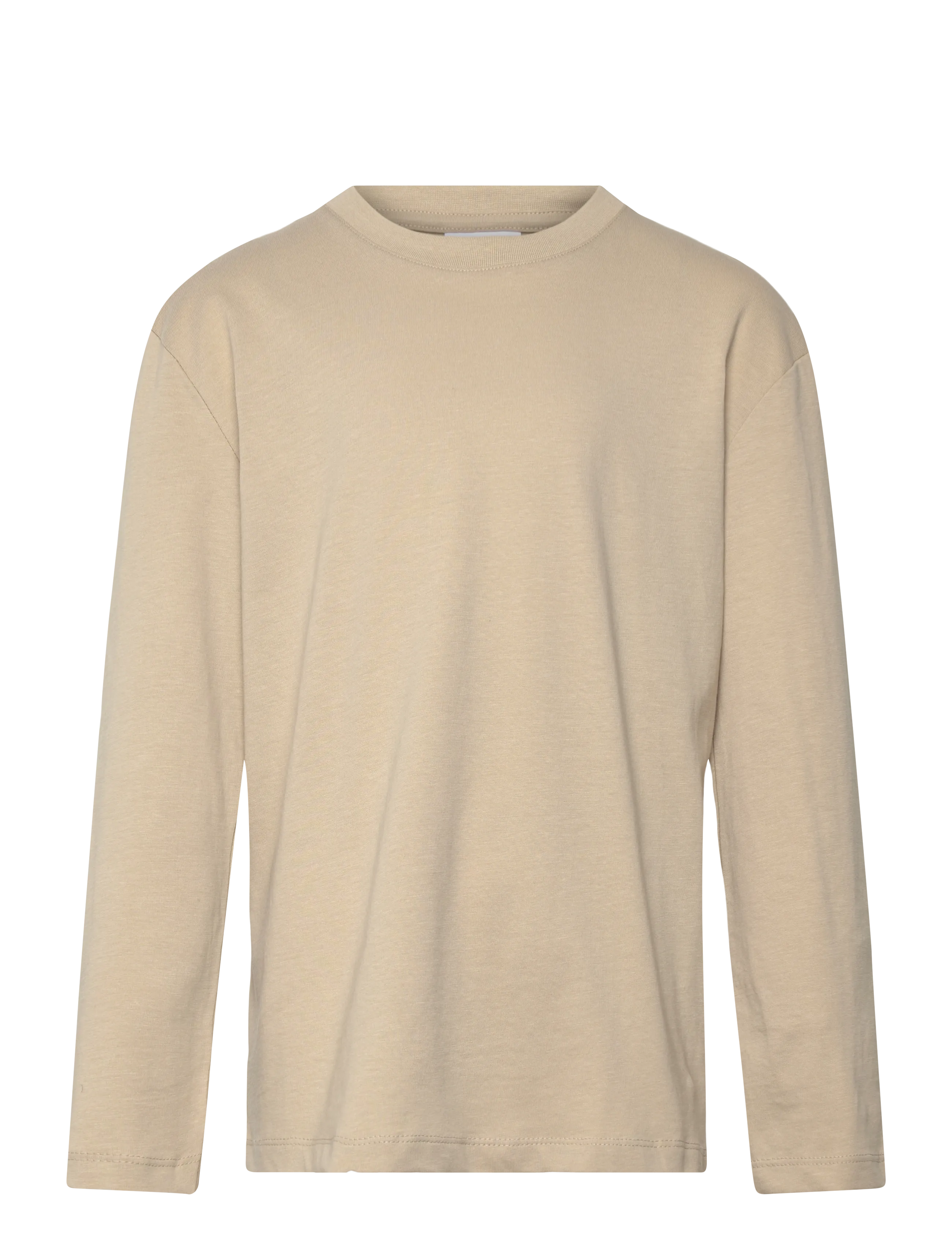 Enkel Studio Basic O-Neck Tee L/S, 116, T-shirts, Creme - Long-sleeved Kinder