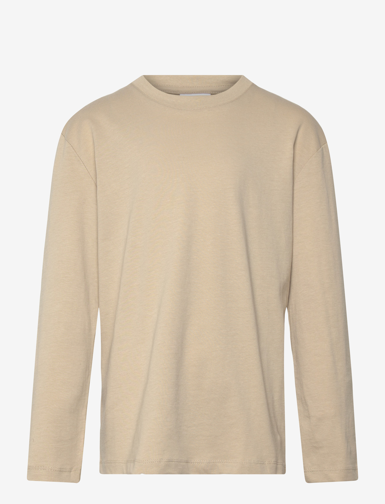Enkel Studio - Basic o-neck tee L/S - langærmede t-shirts - stone - 0
