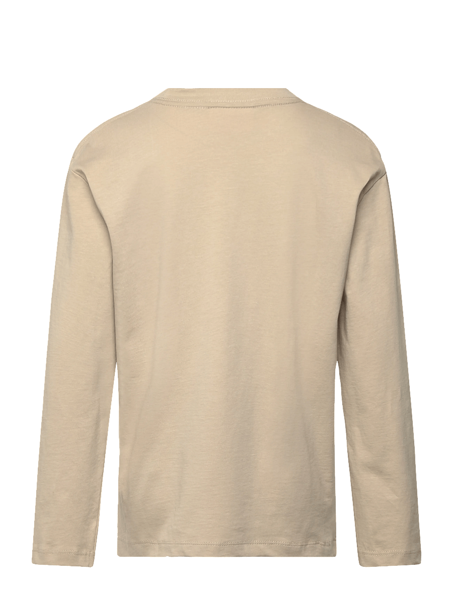 Enkel Studio - Basic o-neck tee L/S - långärmade t-shirts - stone - 1