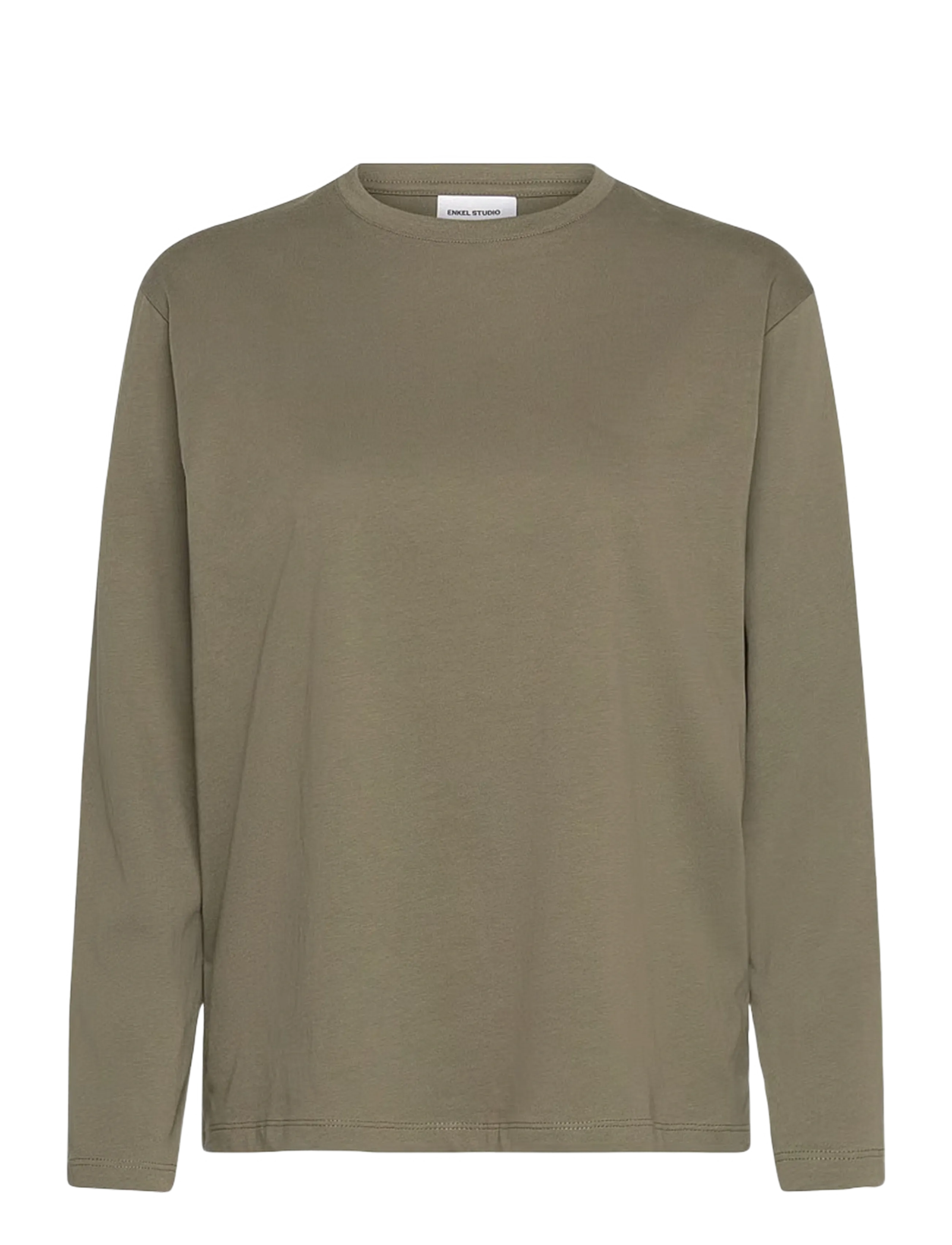 Enkel Studio Basic o-neck tee L/S - Enkel Studio - ARMY / khaki/green