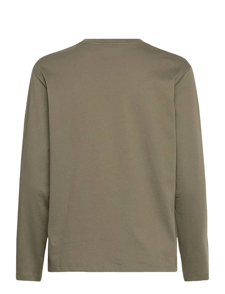 Enkel Studio - Basic o-neck tee L/S - langärmlige tops - army - 2
