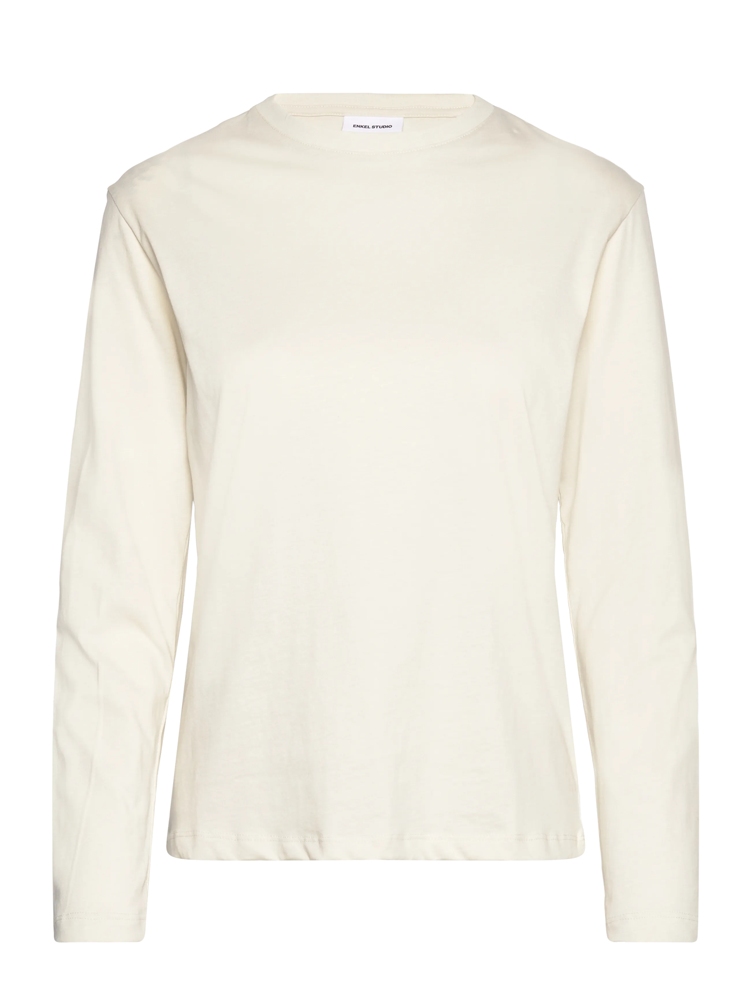 Enkel Studio Basic o-neck tee L/S - Enkel Studio - BONE WHITE / cream
