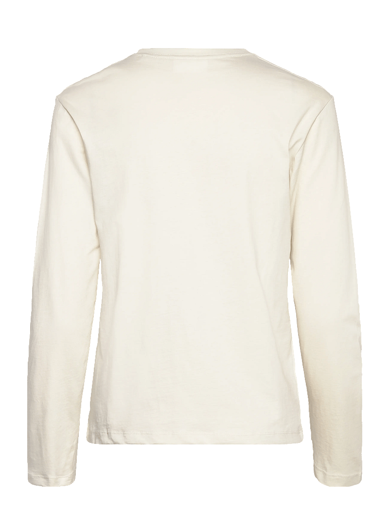 Enkel Studio - Basic o-neck tee L/S - langärmlige tops - bone white - 1