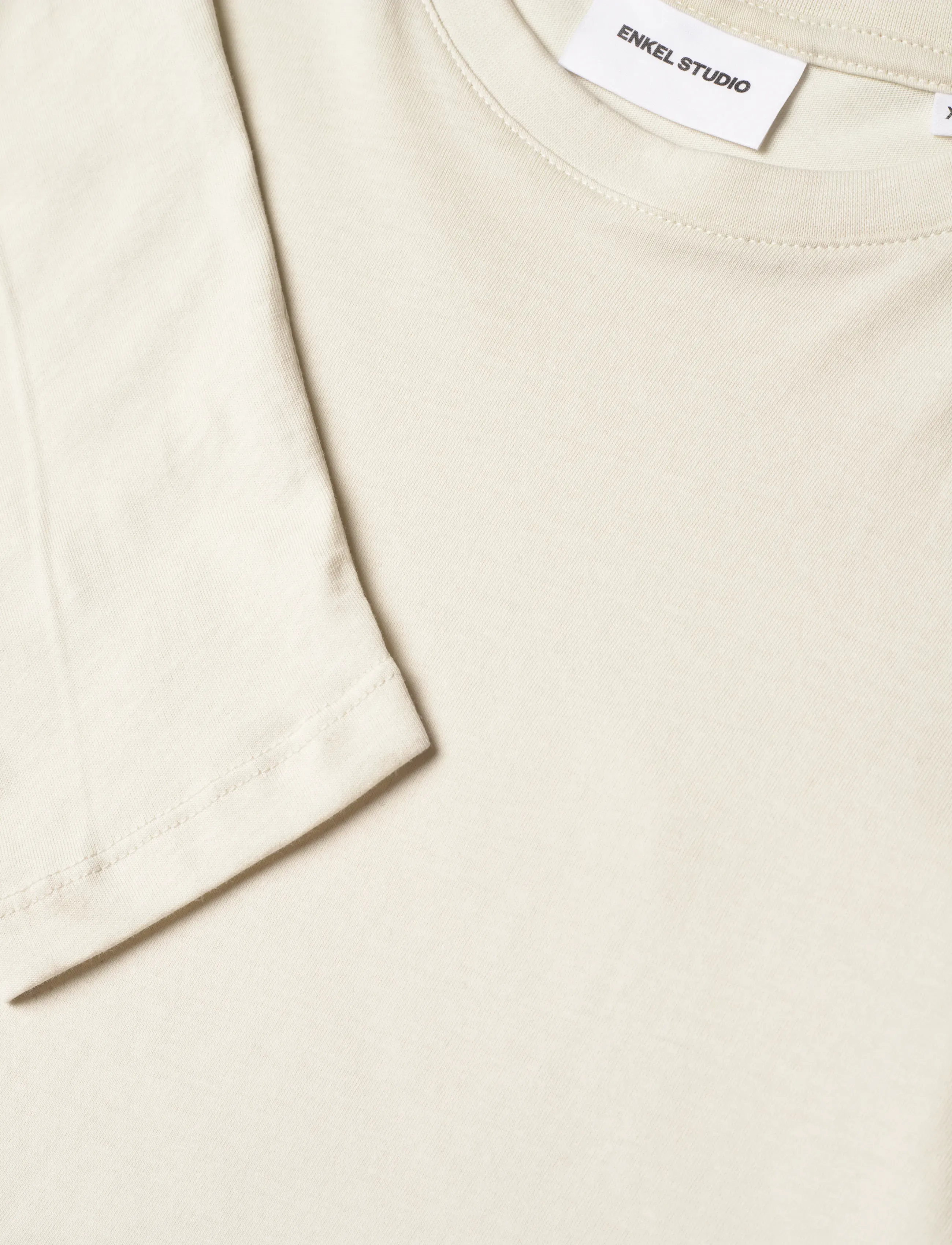 Enkel Studio - Basic o-neck tee L/S - pikkade varrukatega alussärgid - bone white - 2