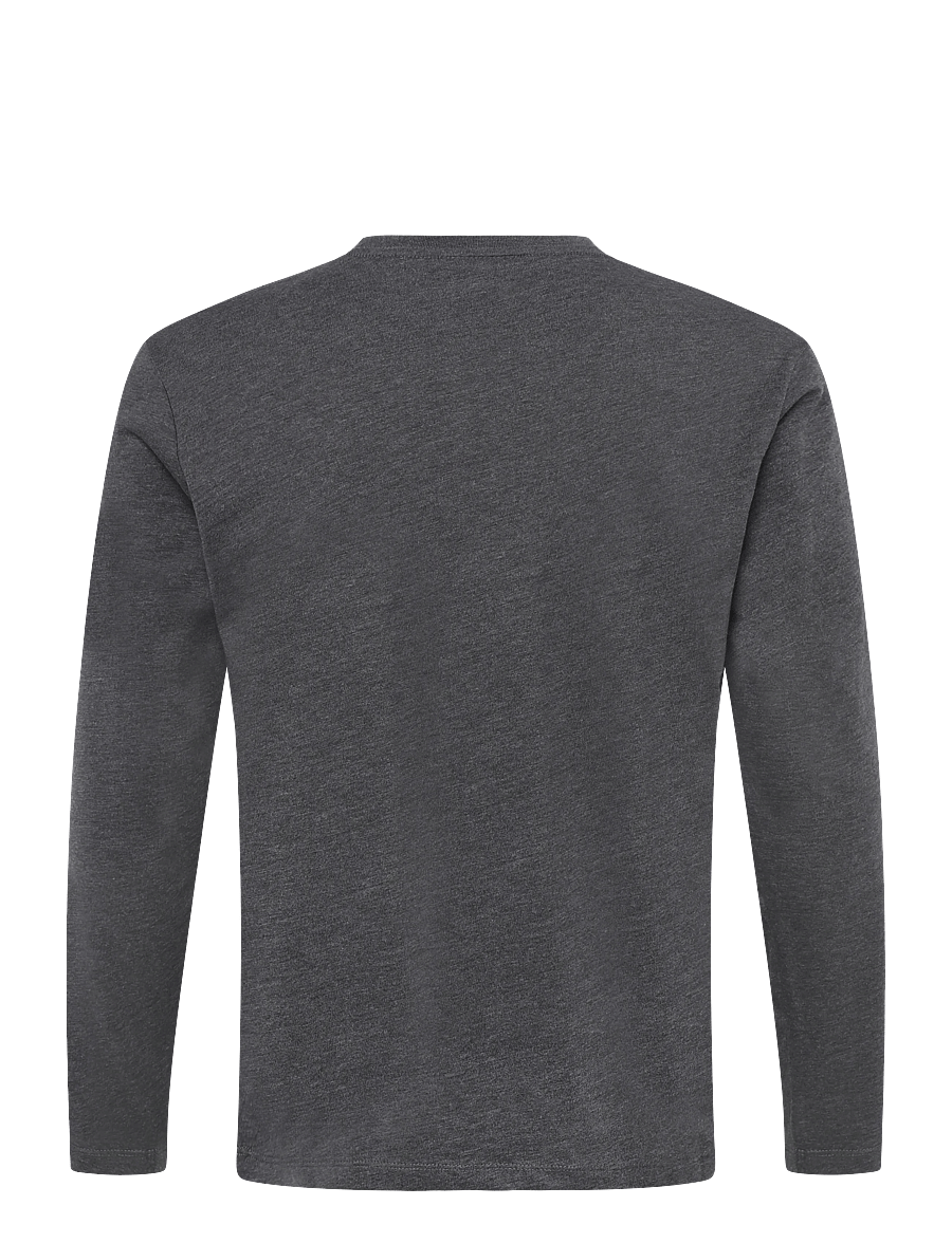 Enkel Studio - Basic o-neck tee L/S - langärmlige tops - dk grey - 1