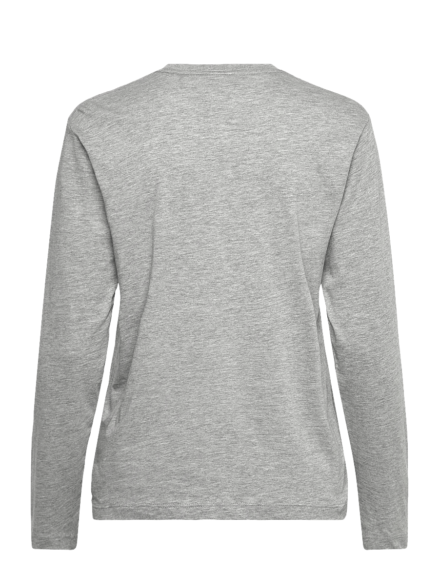 Enkel Studio - Basic o-neck tee L/S - langärmlige tops - grey mel - 2
