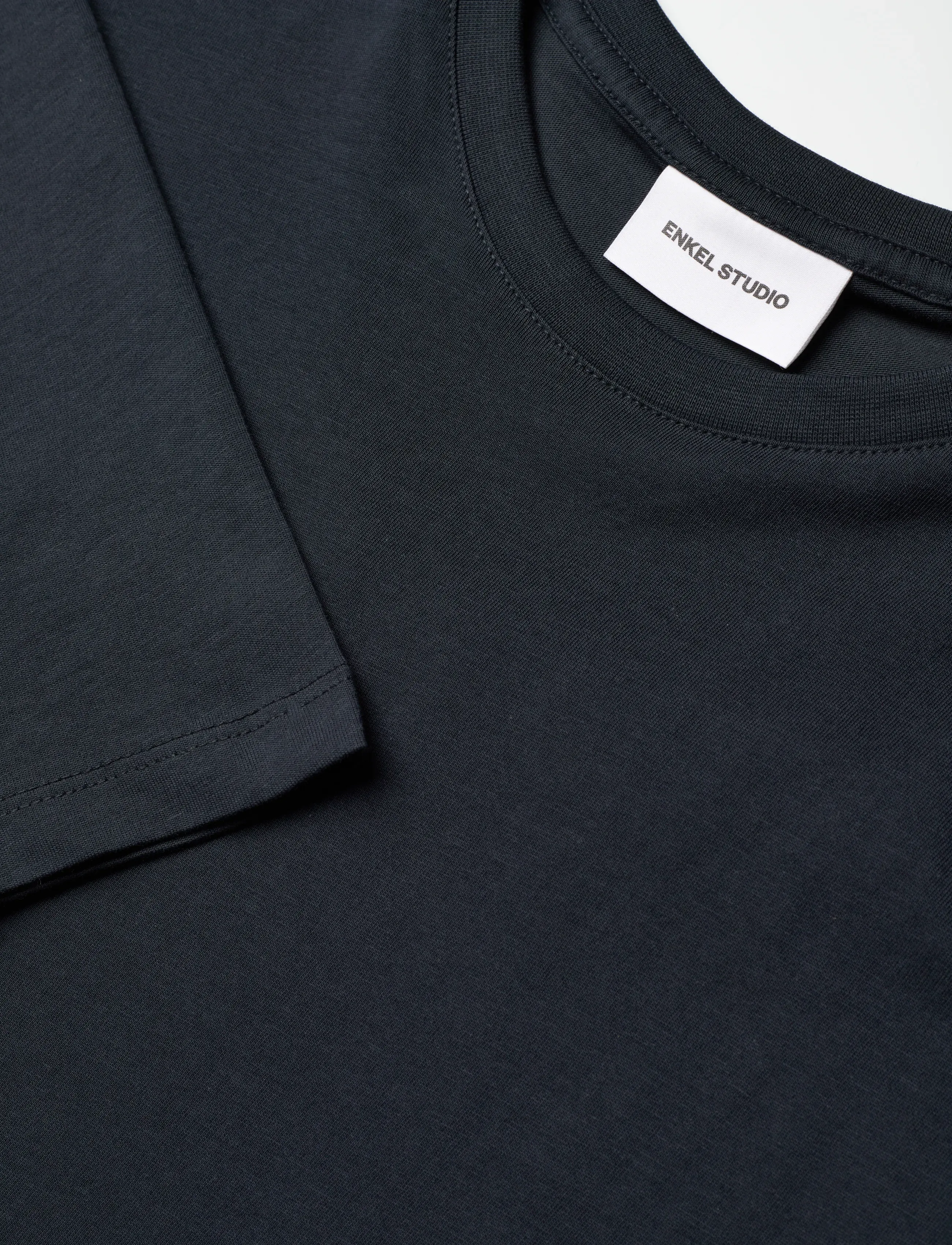 Enkel Studio - Basic o-neck tee L/S - langärmlige tops - navy - 5