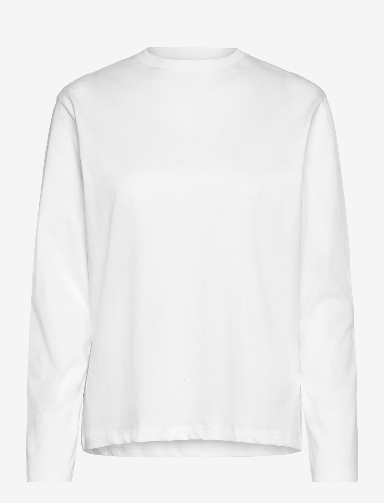 Enkel Studio - Basic o-neck tee L/S - lägsta priserna - white - 1