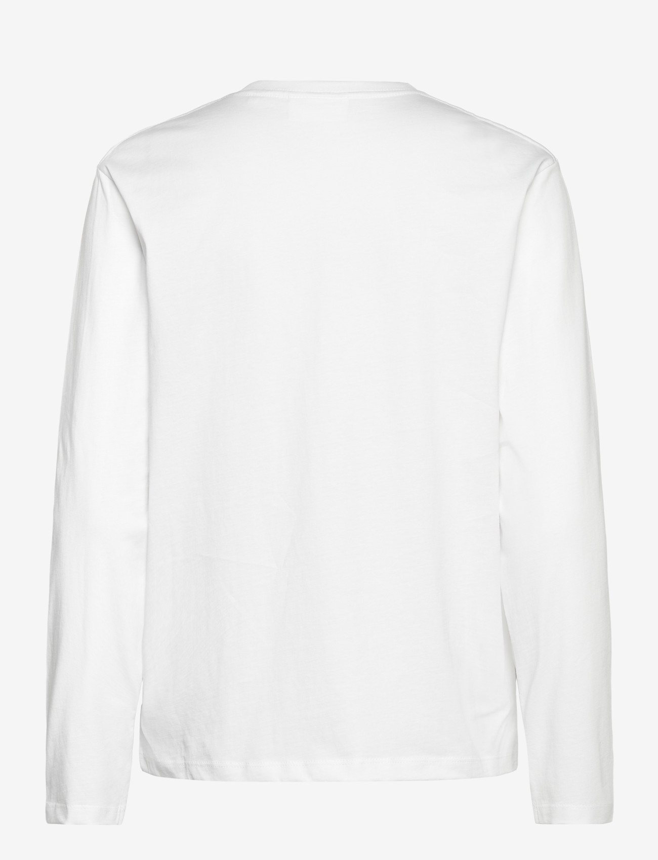 Enkel Studio - Basic o-neck tee L/S - lägsta priserna - white - 2