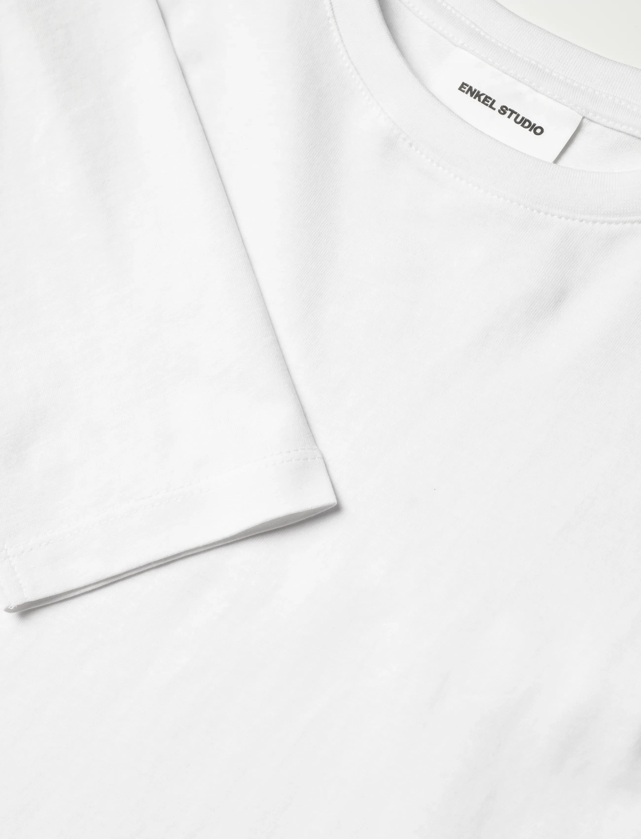 Enkel Studio - Basic o-neck tee L/S - laveste priser - white - 5