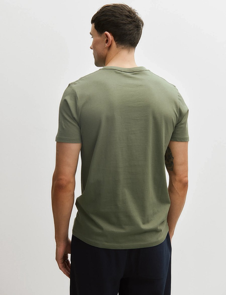 Enkel Studio - Basic o-neck tee S/S - lühikeste varrukatega t-särgid - army - 3