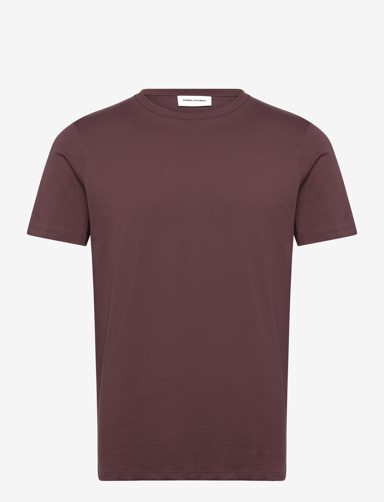 Enkel Studio - Basic o-neck tee S/S - lühikeste varrukatega t-särgid - berry red - 1