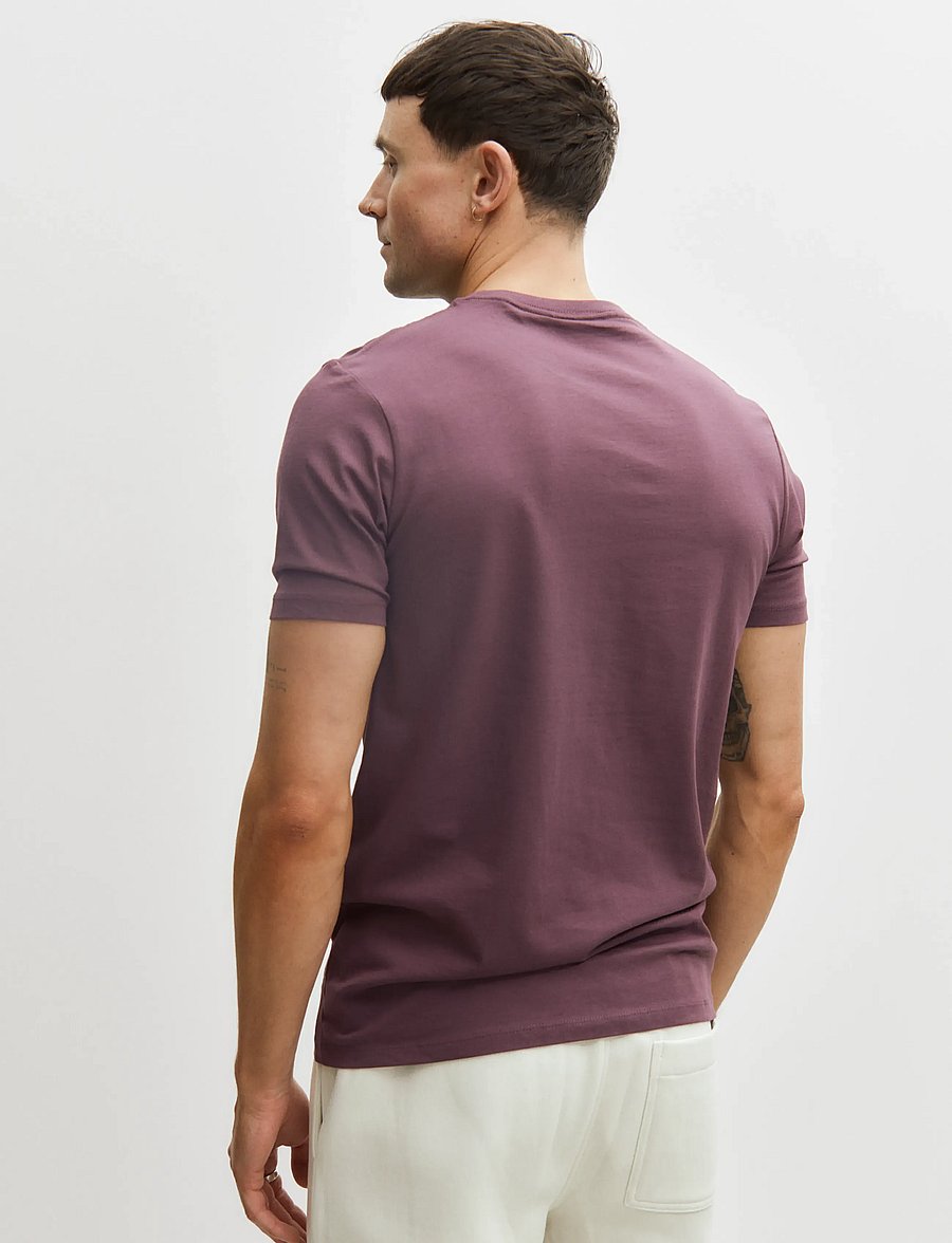 Enkel Studio - Basic o-neck tee S/S - kurzärmelige t-shirts - berry red - 3