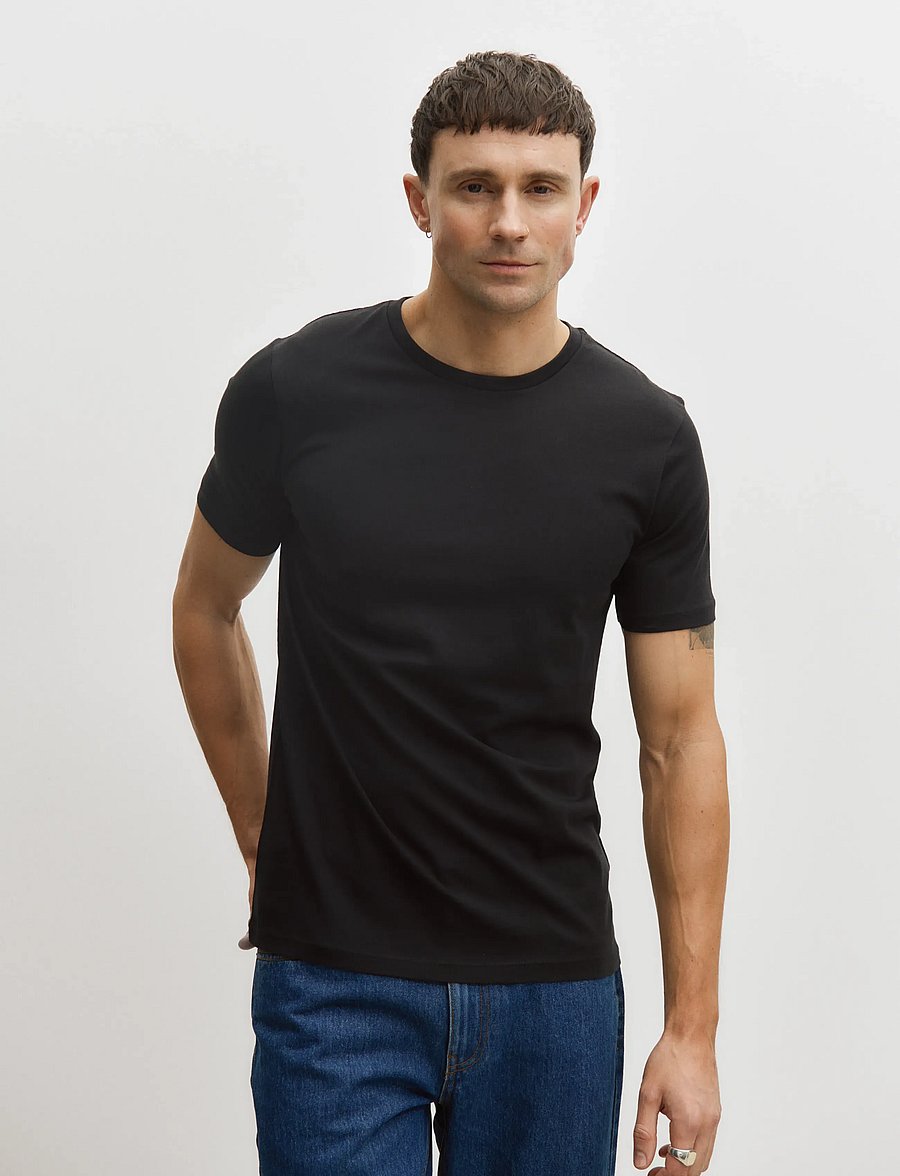 Enkel Studio - Basic o-neck tee S/S - lühikeste varrukatega t-särgid - black - 0