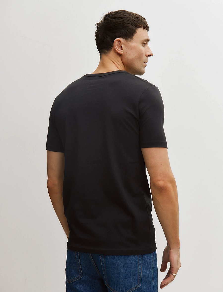 Enkel Studio - Basic o-neck tee S/S - lühikeste varrukatega t-särgid - black - 3