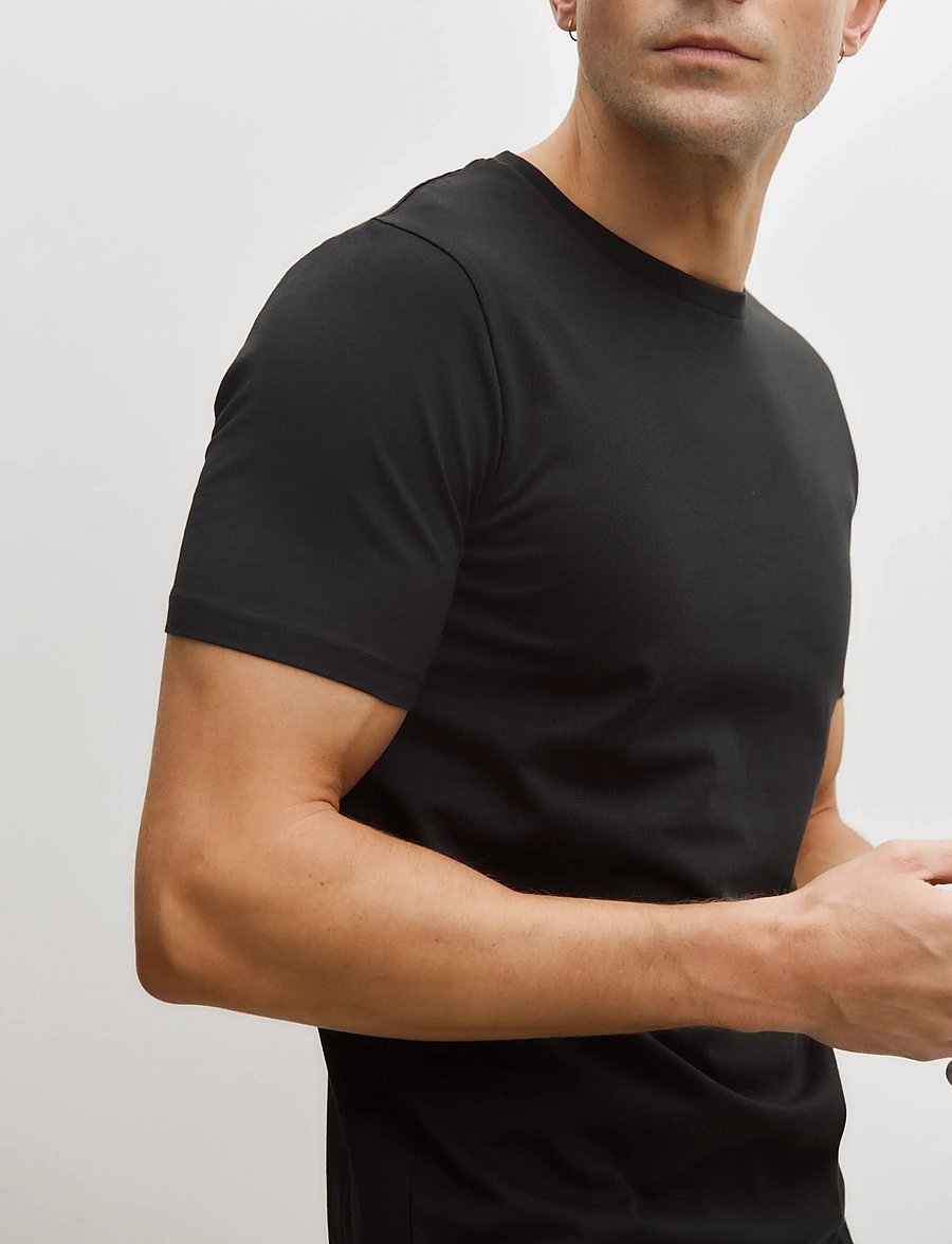 Enkel Studio - Basic o-neck tee S/S - lühikeste varrukatega t-särgid - black - 4