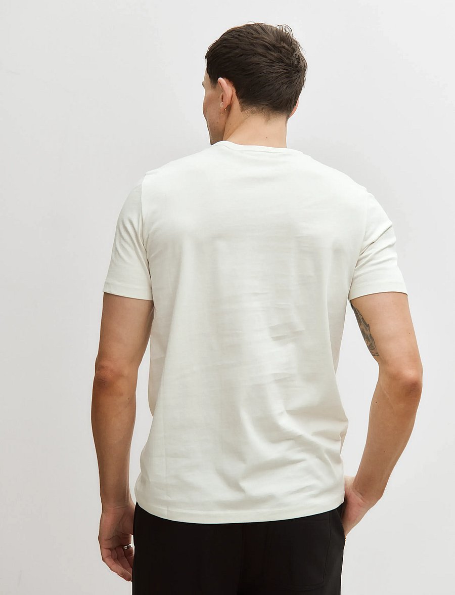 Enkel Studio - Basic o-neck tee S/S - short-sleeved t-shirts - bone white - 3