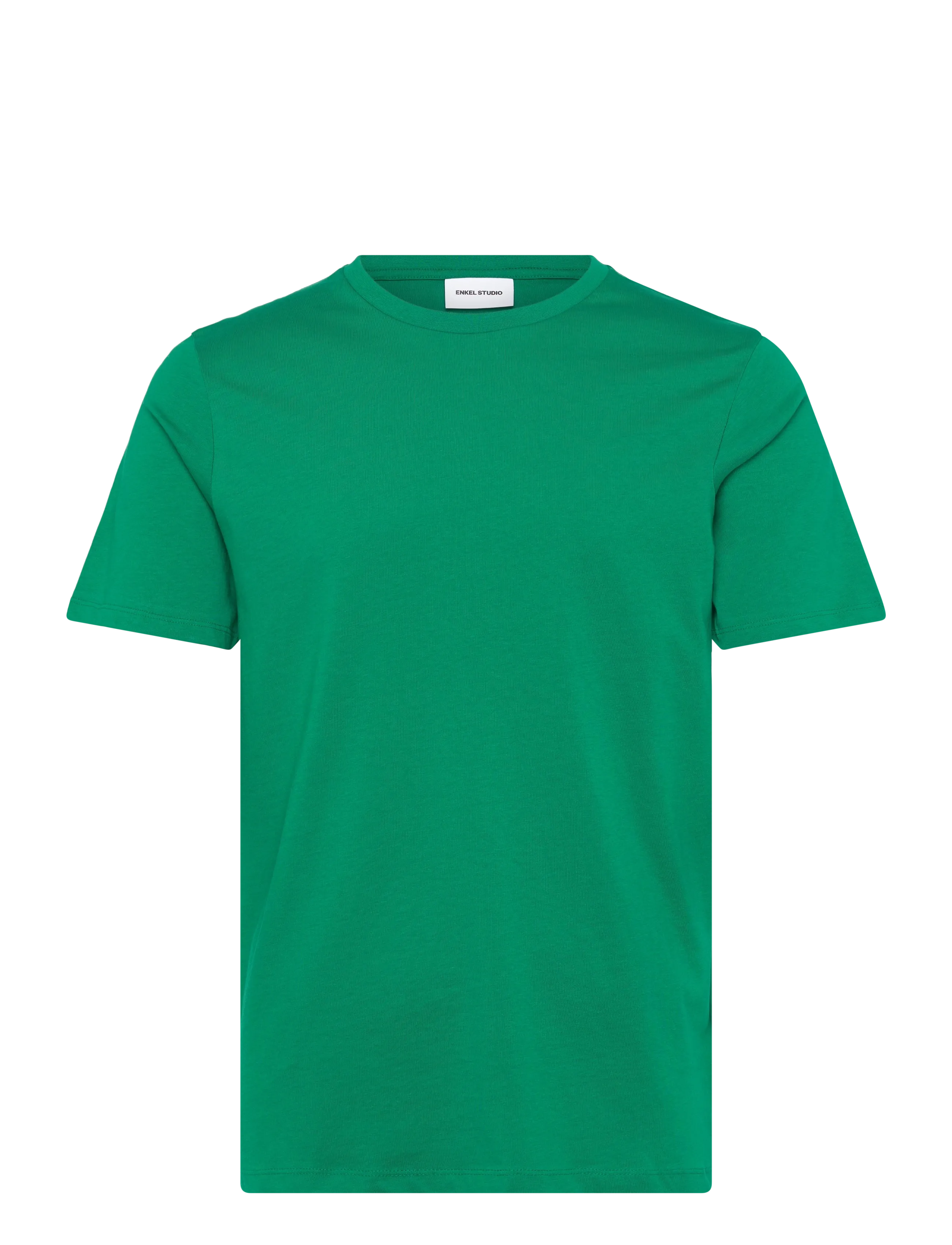 Enkel Studio Basic o-neck tee S/S - T-shirts - BRIGHT GREEN / green
