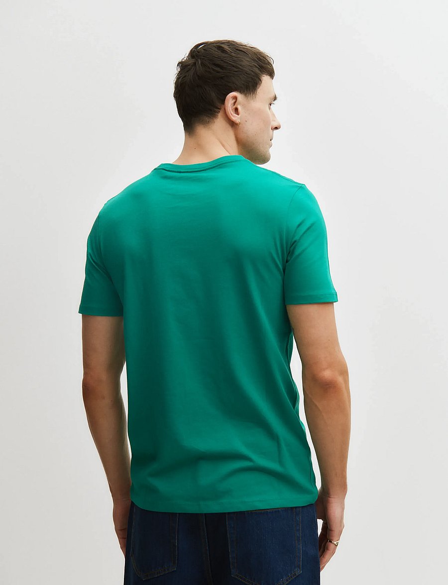 Enkel Studio - Basic o-neck tee S/S - short-sleeved t-shirts - bright green - 3