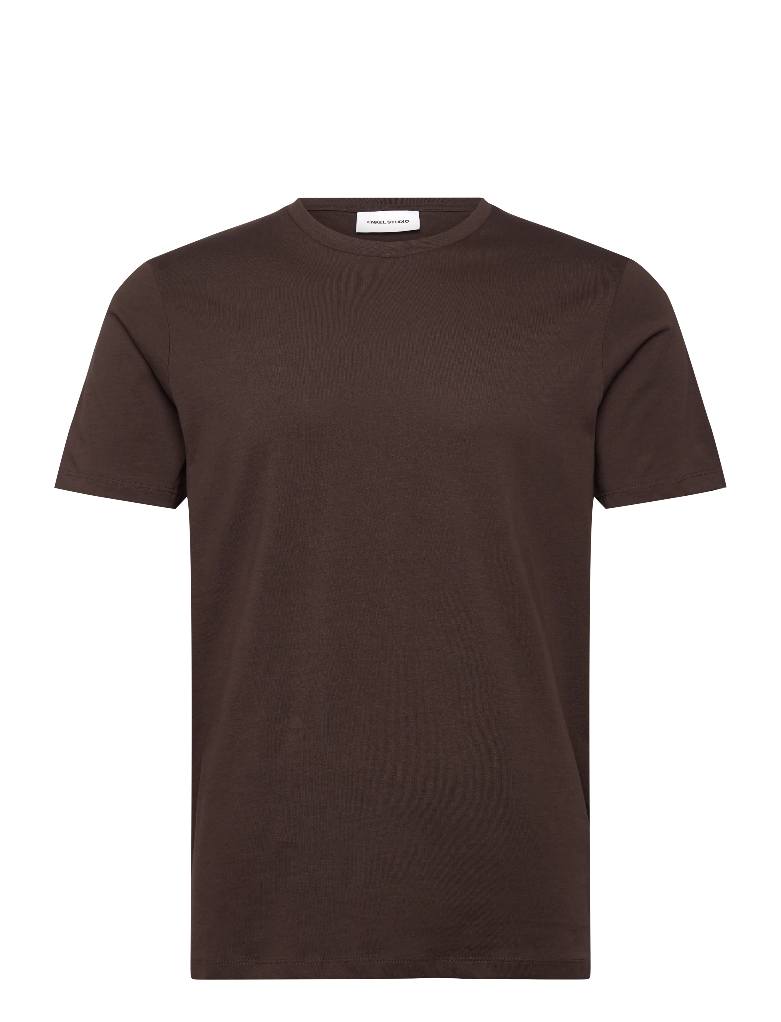 ENKEL STUDIO Basic O-Neck Tee S/S Braun - M - Herren