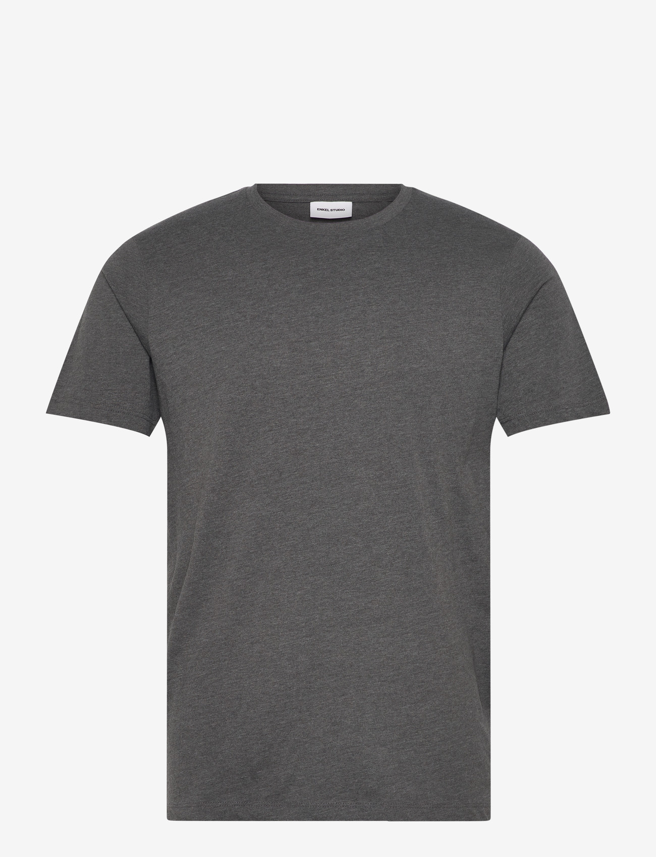 Enkel Studio - Basic o-neck tee S/S - lägsta priserna - dk grey - 1