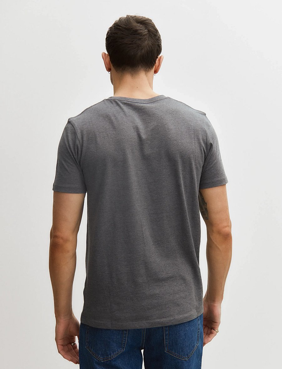 Enkel Studio - Basic o-neck tee S/S - short-sleeved t-shirts - dk grey - 3