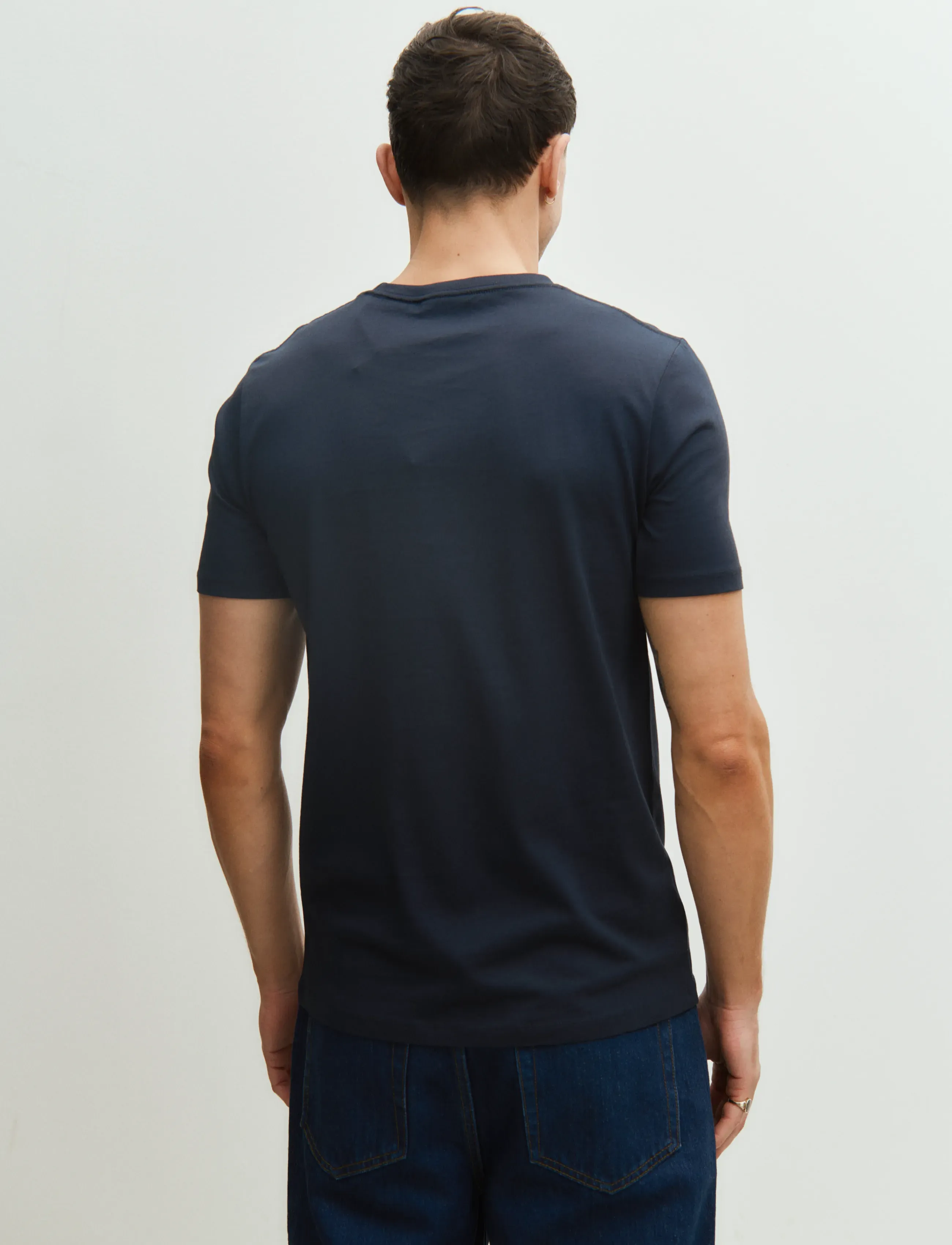 Enkel Studio - Basic o-neck tee S/S - madalaimad hinnad - navy - 3