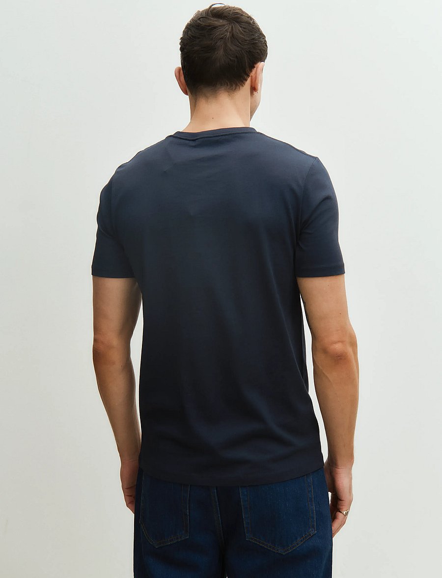 Enkel Studio - Basic o-neck tee S/S - short-sleeved t-shirts - navy - 3