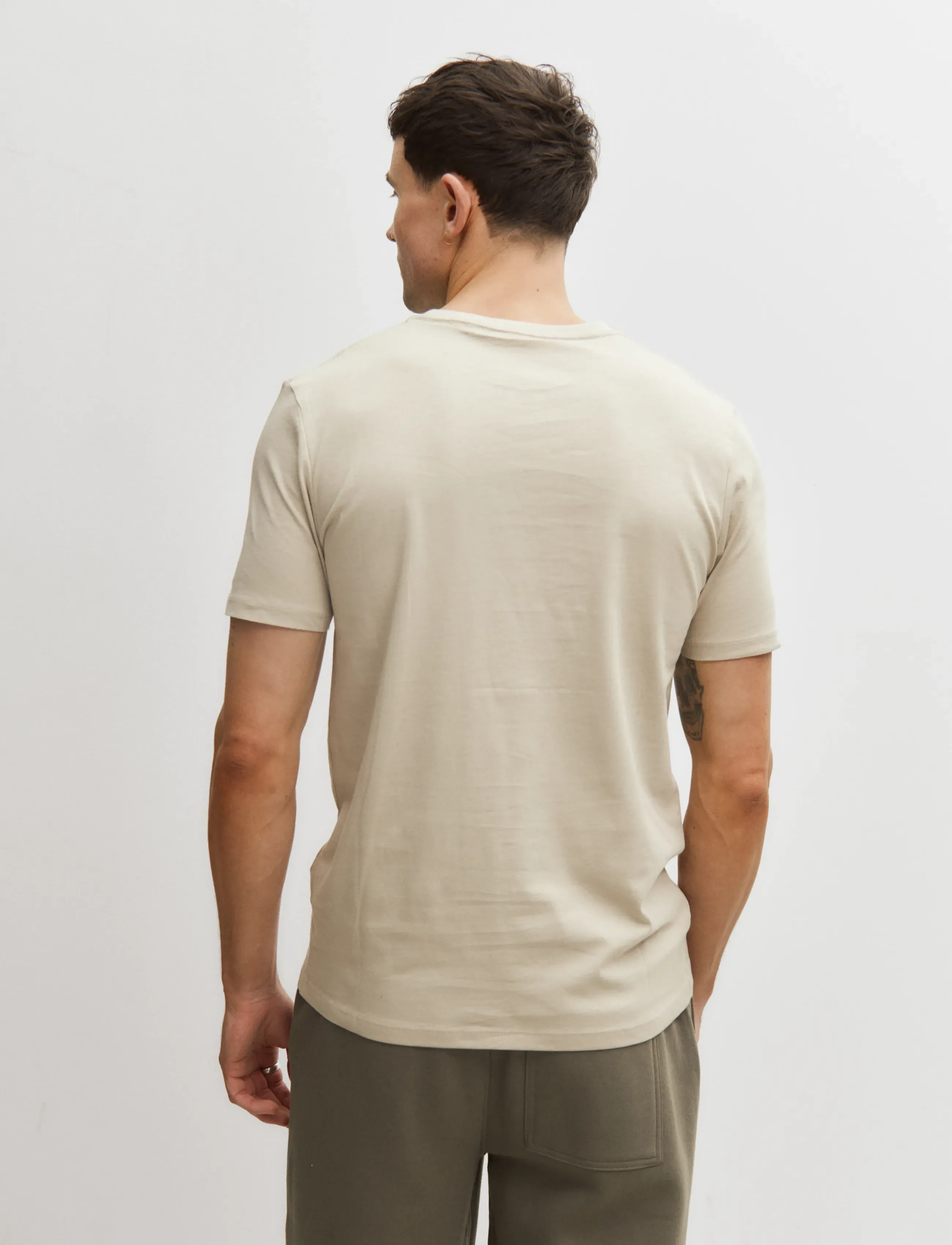 Enkel Studio - Basic o-neck tee S/S - die niedrigsten preise - stone - 3