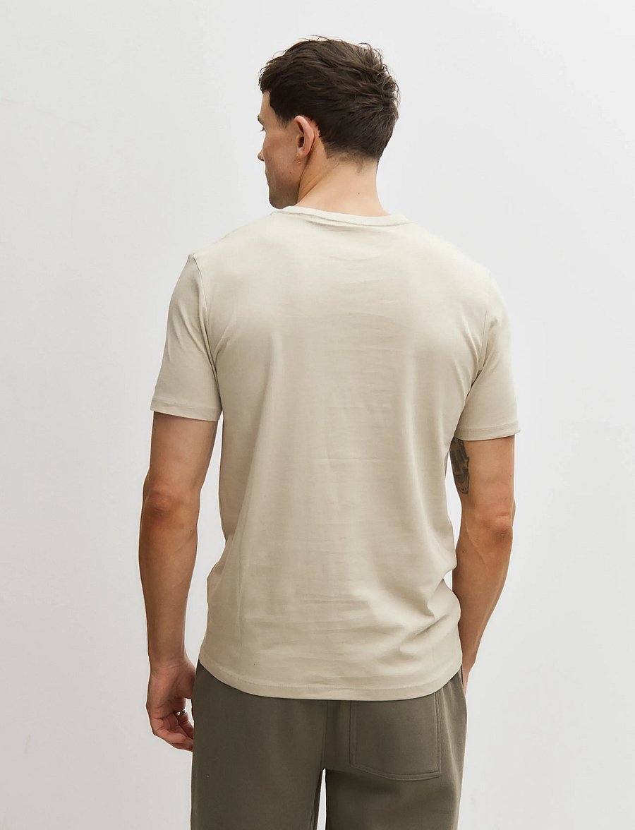 Enkel Studio - Basic o-neck tee S/S - kurzärmelige t-shirts - stone - 3