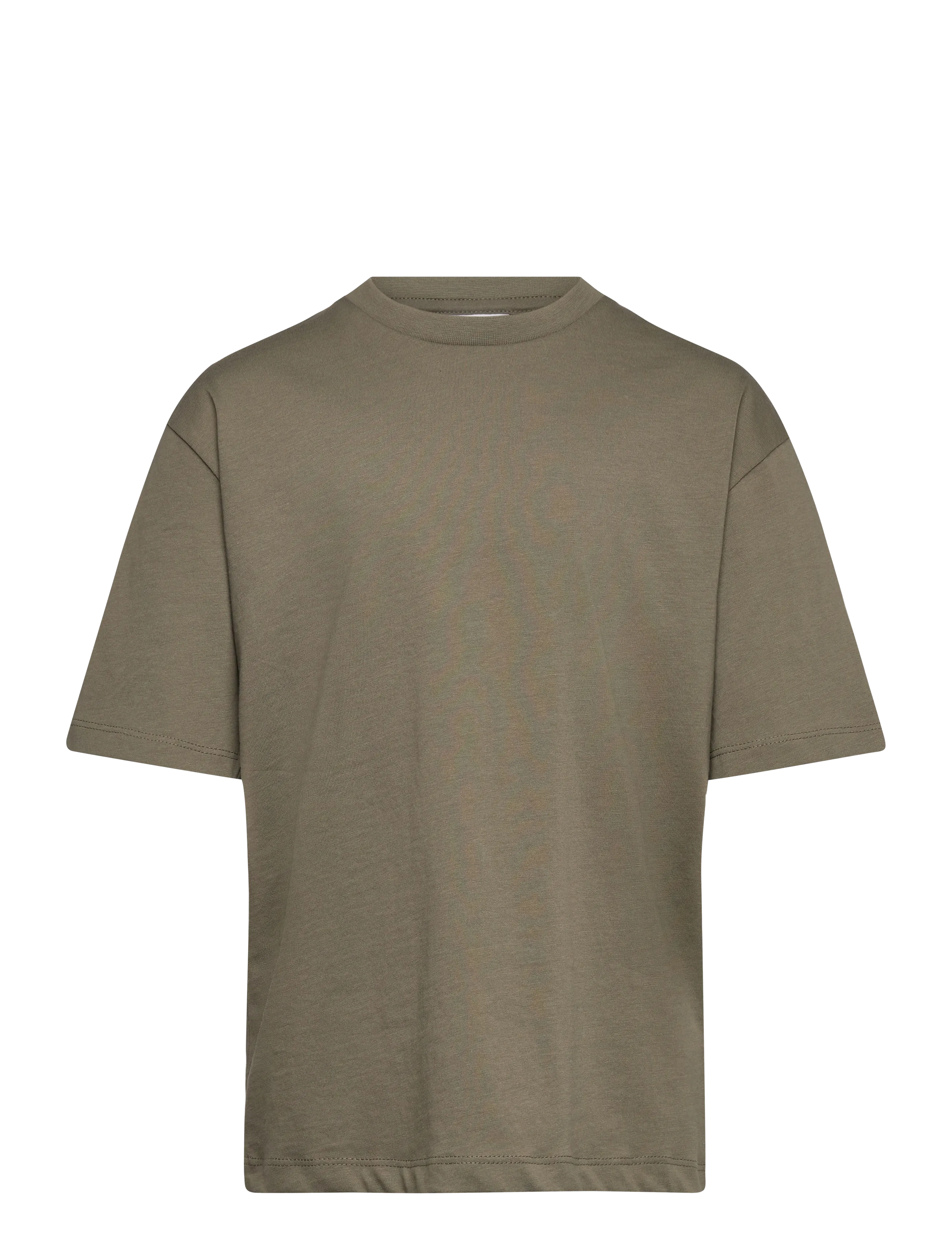 Enkel Studio - Basic o-neck tee S/S - kortärmade t-shirts - army - 1