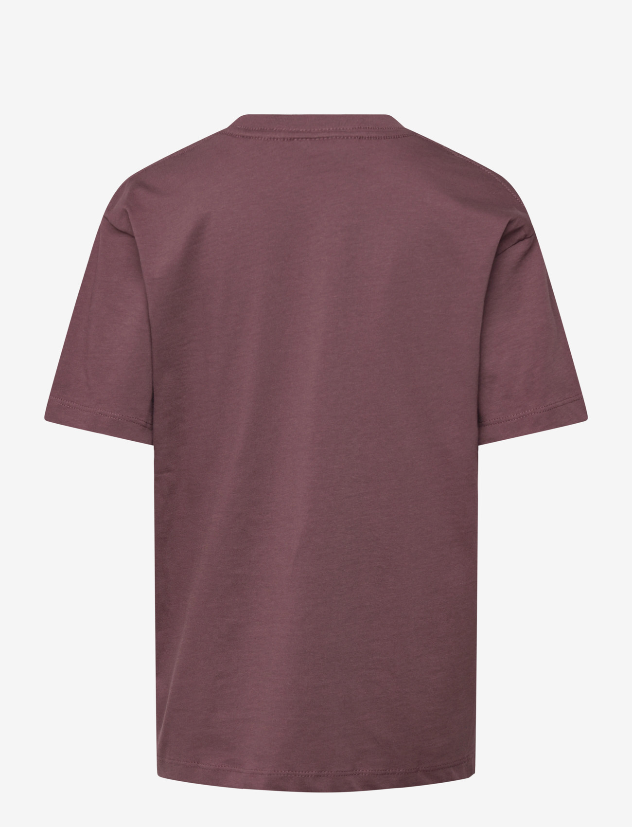 Enkel Studio - Basic o-neck tee S/S - kortärmade t-shirts - berry red - 1