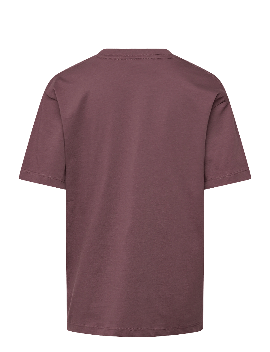 Enkel Studio - Basic o-neck tee S/S - kurzärmelige - berry red - 1