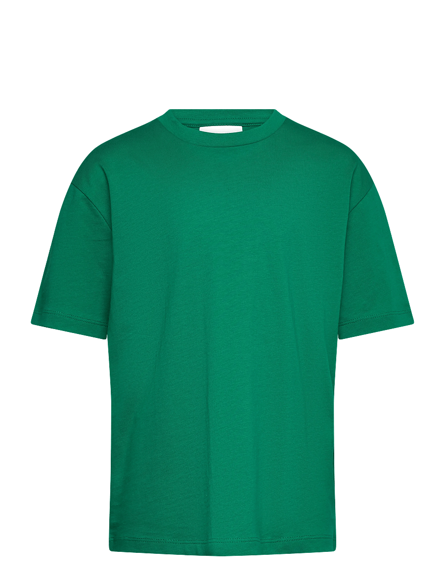 Enkel Studio - Basic o-neck tee S/S - short-sleeved t-shirts - bright green - 0