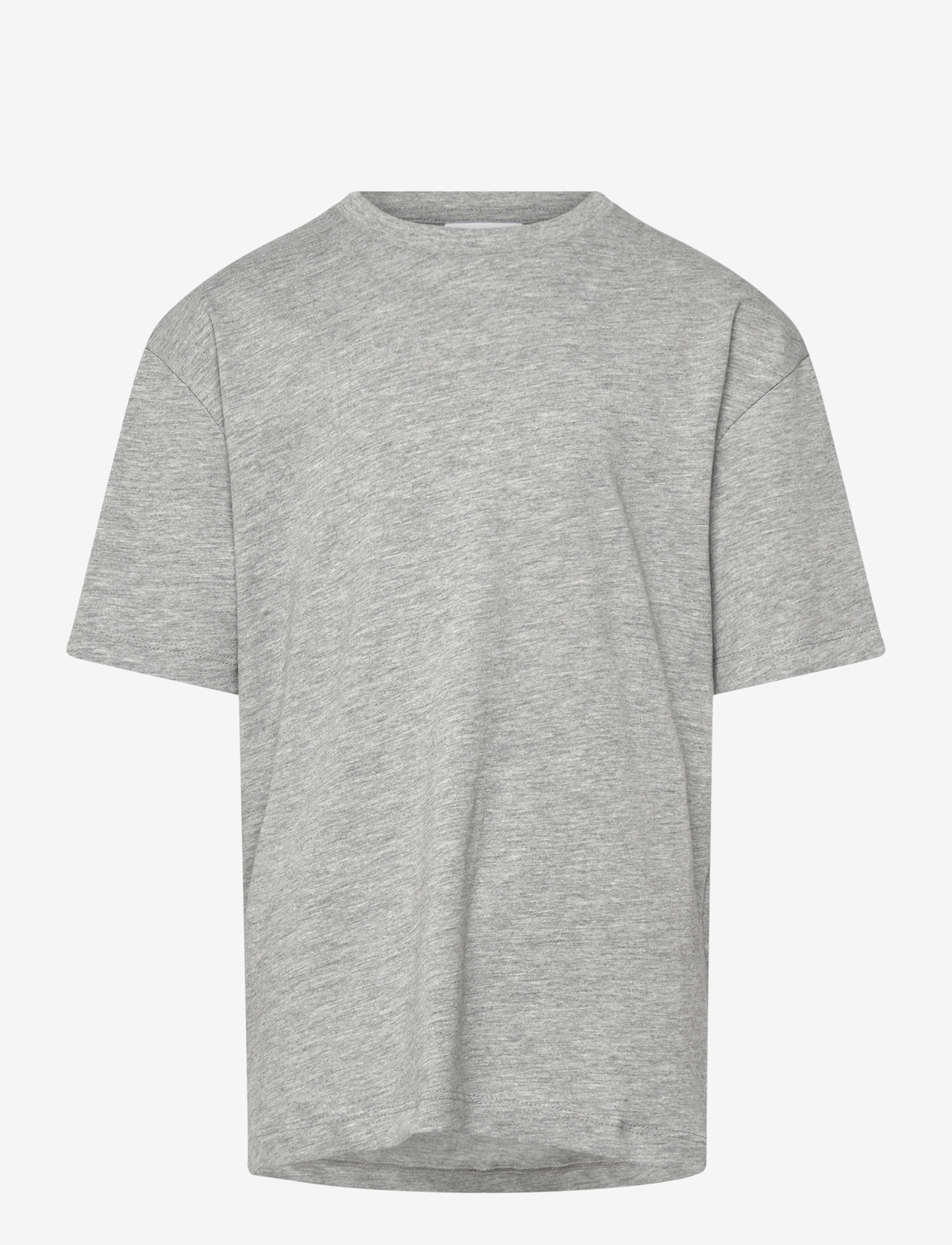 Enkel Studio - Basic o-neck tee S/S - short-sleeved t-shirts - grey mel - 0
