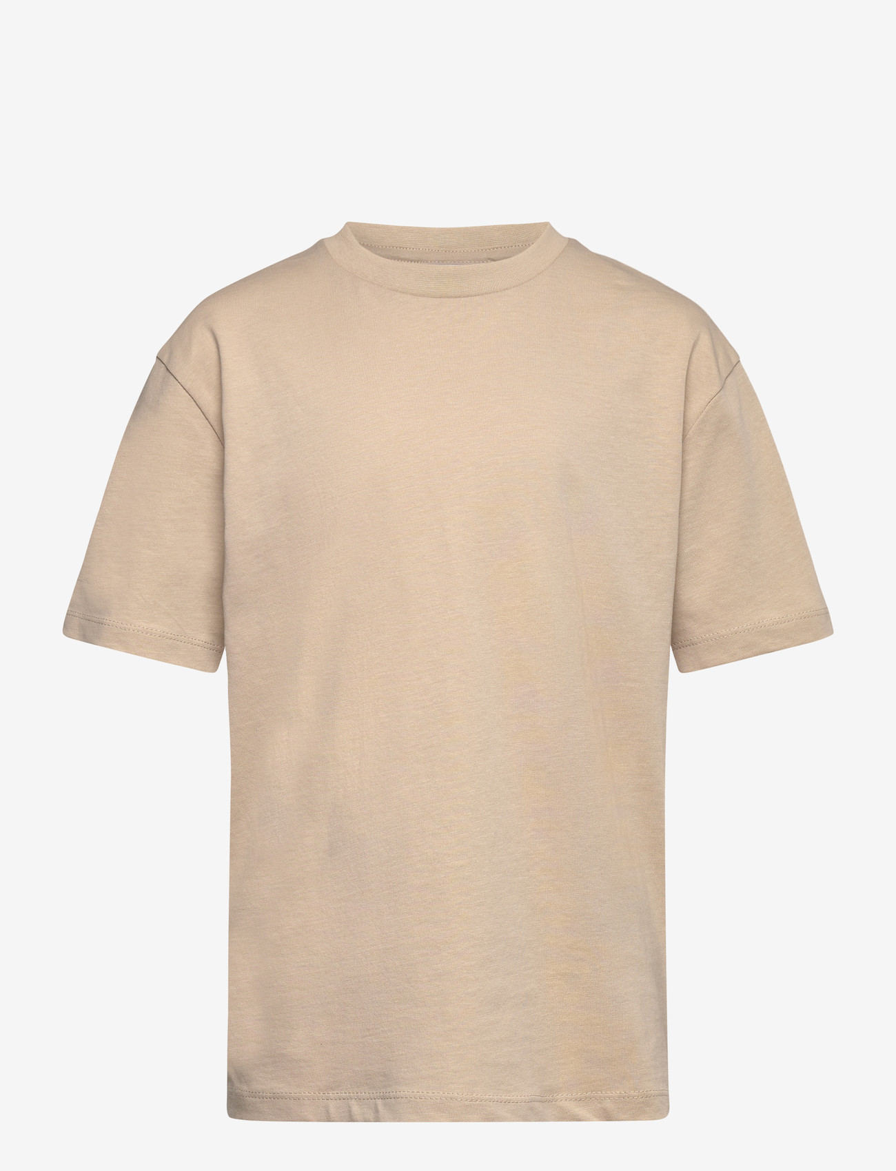 Enkel Studio - Basic o-neck tee S/S - kortærmede t-shirts - stone - 0