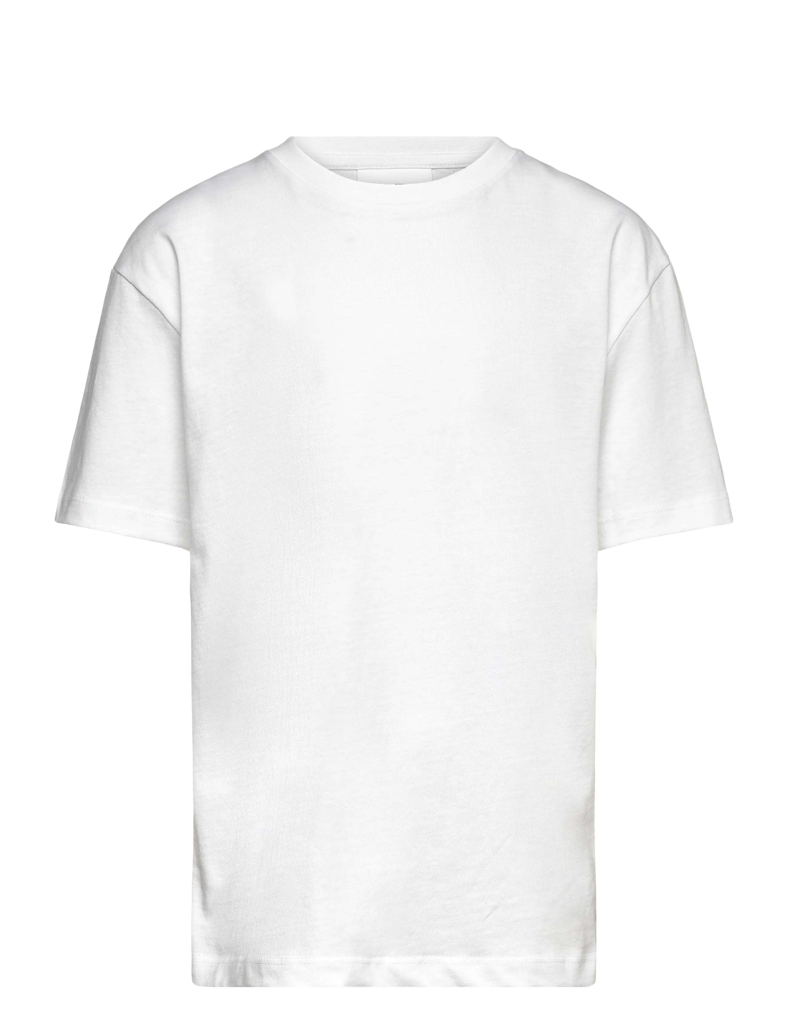 Enkel Studio Basic o-neck tee S/S - T-shirts - WHITE / white