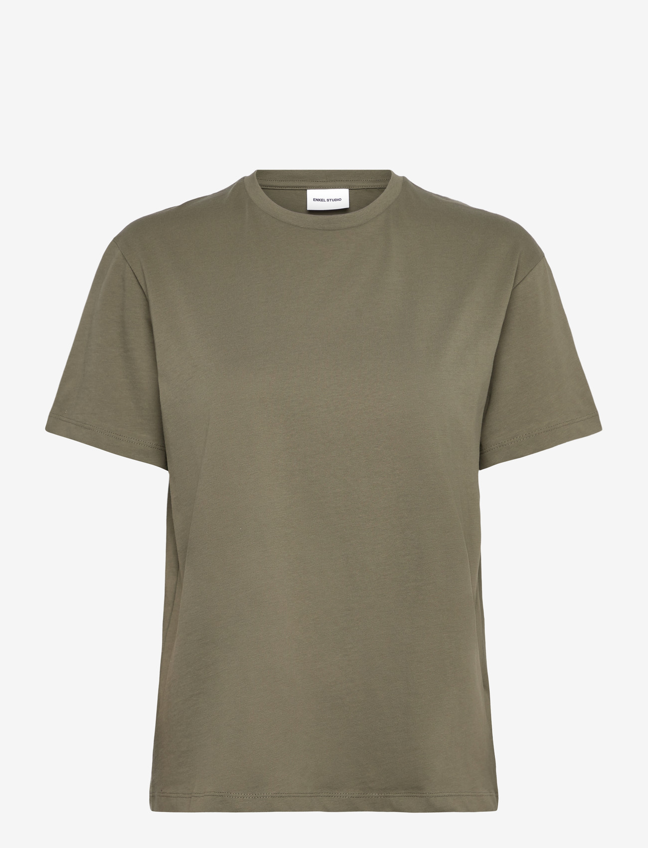 Enkel Studio - Basic o-neck tee S/S - laveste priser - army - 1