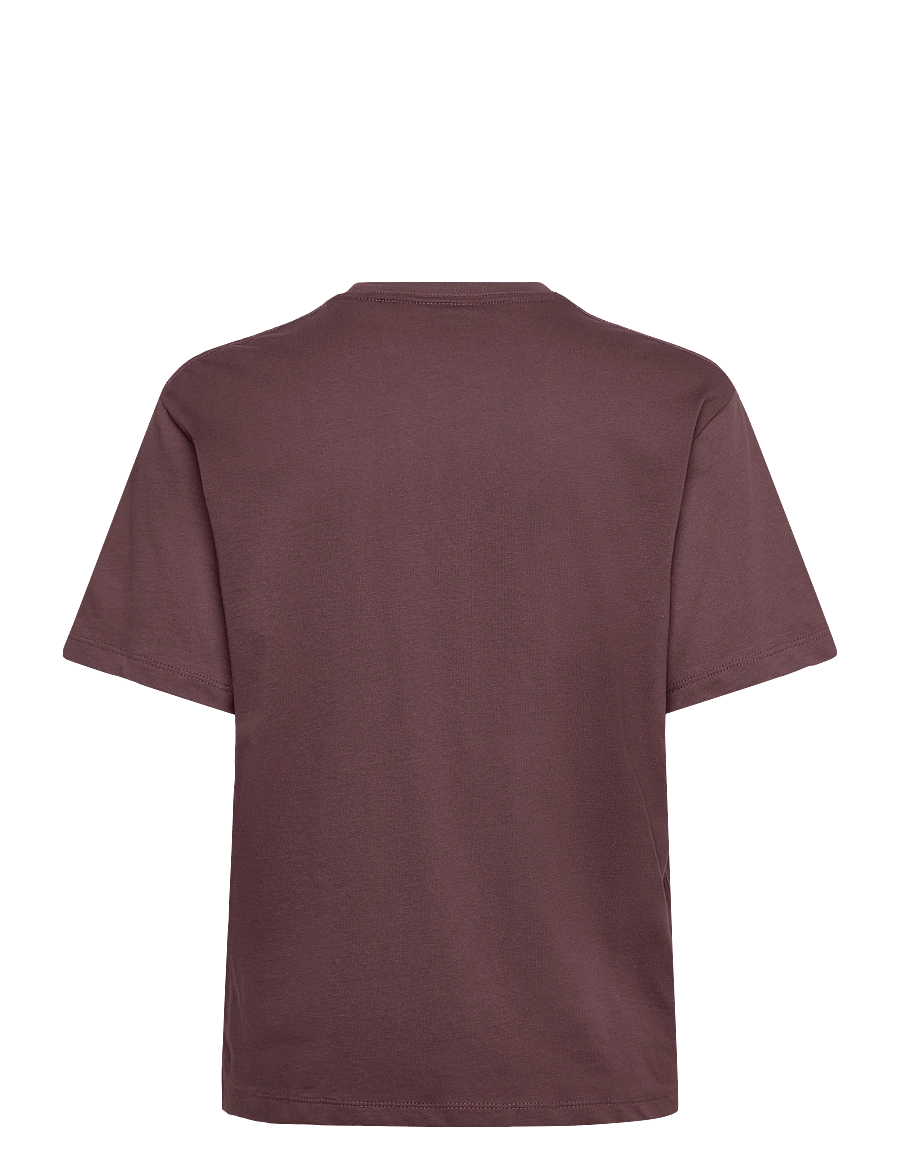 Enkel Studio - Basic o-neck tee S/S - t-shirts - berry red - 1
