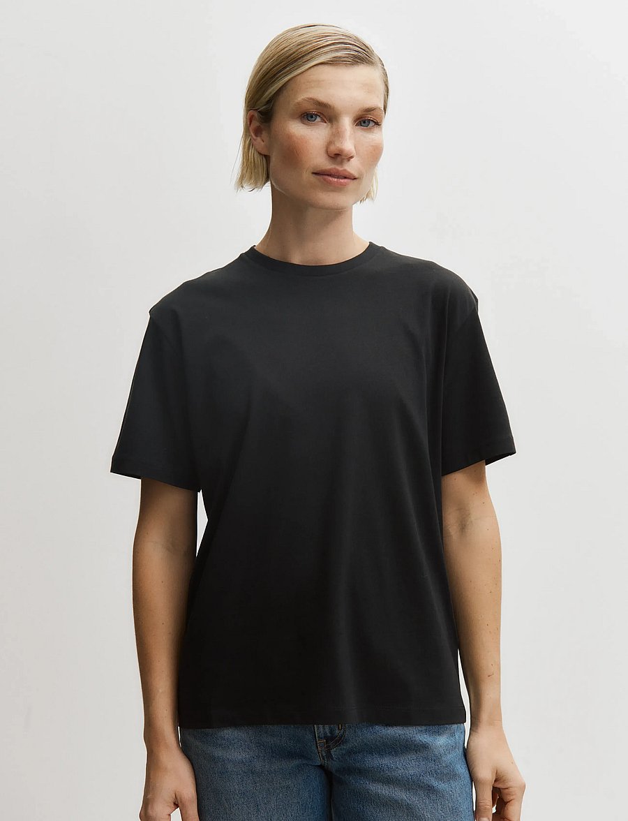Enkel Studio - Basic o-neck tee S/S - t-shirts - black - 0
