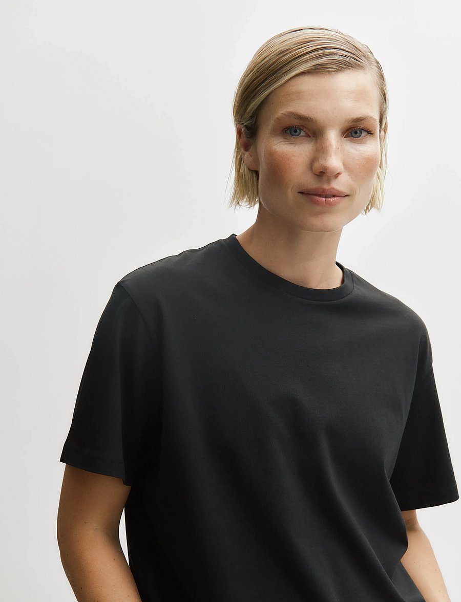 Enkel Studio - Basic o-neck tee S/S - t-shirts - black - 4