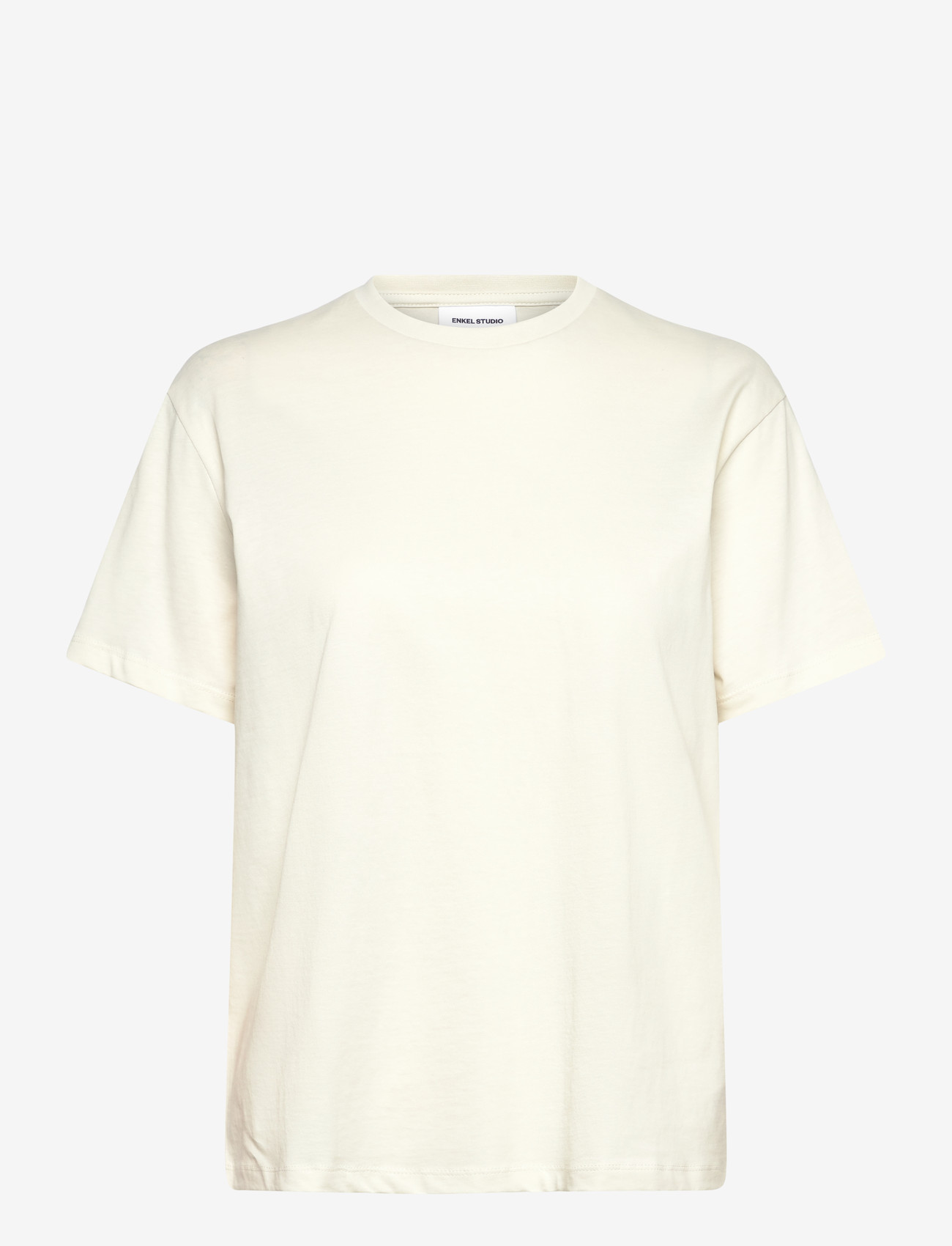 Enkel Studio - Basic o-neck tee S/S - t-shirts - bone white - 1