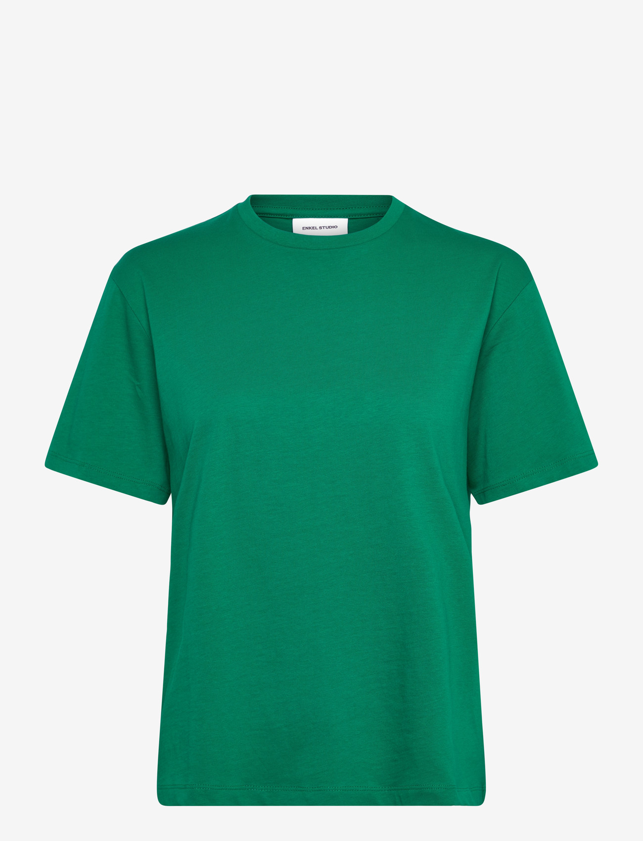 Enkel Studio - Basic o-neck tee S/S - t-shirts - bright green - 1